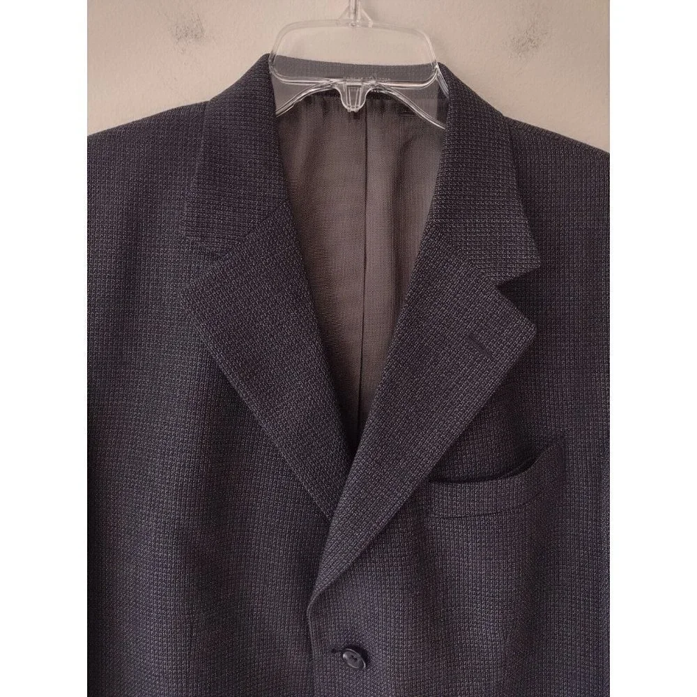 Vintage Oscar De La Renta 100% Wool Sport Suit Jacket Men's Size 42 R Gray‎